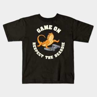 Bearded Dragon Headphones Video Game Kids T-Shirt